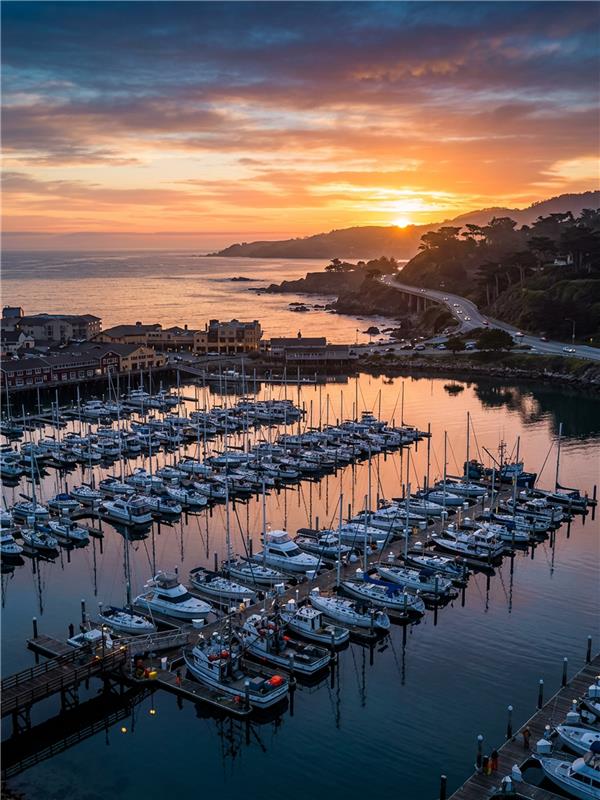 Monterey Bay coastline near Marina, CA